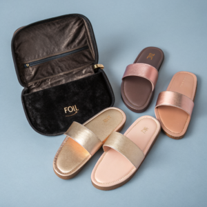 Gold Trimmed Palm Slide Set – 3 Pairs